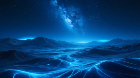 蓝色梦幻星空地貌