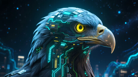 科技感电路纹鹰