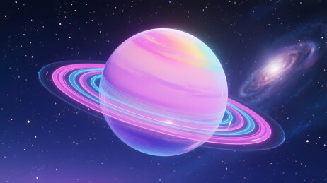 梦幻粉紫土星
