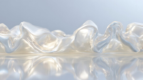 抽象半透明液体波浪与反射