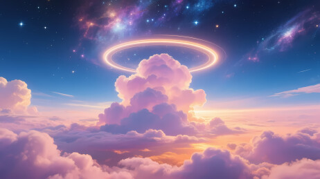 橙黄天体环绕光环