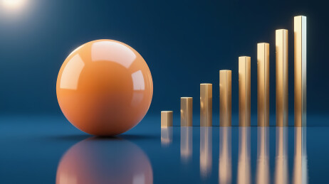 橙球与金柱增长图