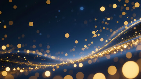 深蓝背景金色光斑