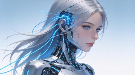 仿生人形机器人未来科技商务主视觉