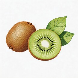 猕猴桃插画高端食品包装场景