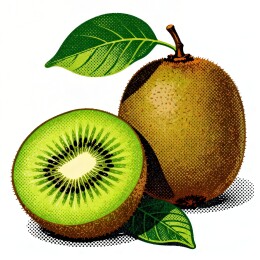 猕猴桃插画高端食品包装场景