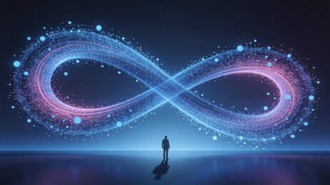 无限符号科技感数字未来发布会背景