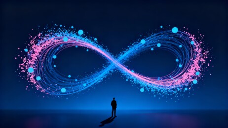无限符号科技感数字未来发布会背景