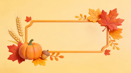 秋日丰收主题边框