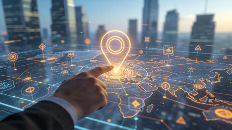 未来全球定位科技感背景