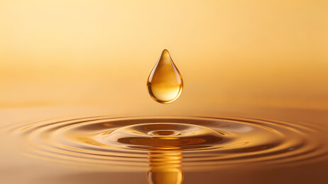 金黄液滴涟漪暖光