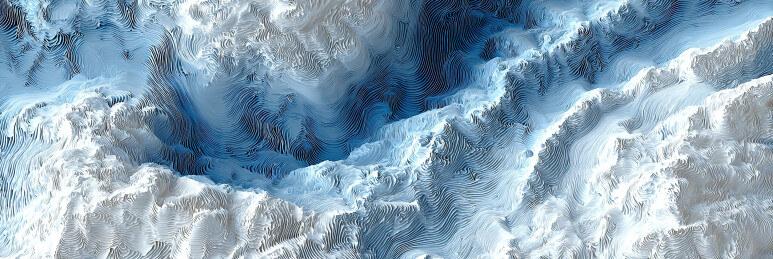 冰川表面纹理特写