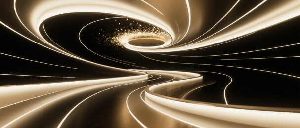 黑金科技感旋转隧道