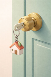 插入新家钥匙的瞬间