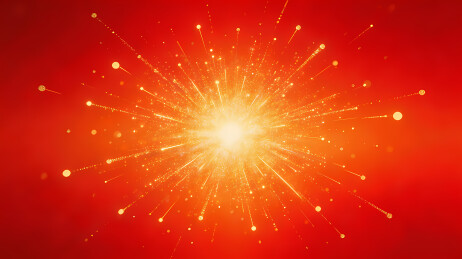 耀眼白光金色辉映