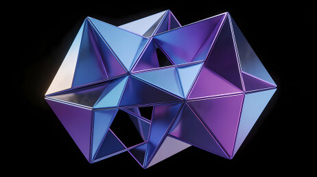 蓝紫三角立体结构