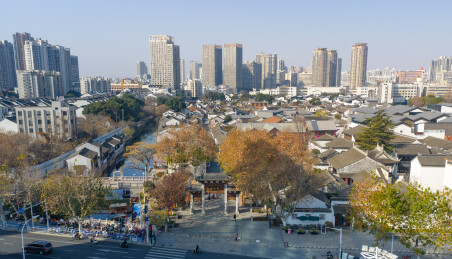 常州青果巷航拍 江南水乡古镇航拍