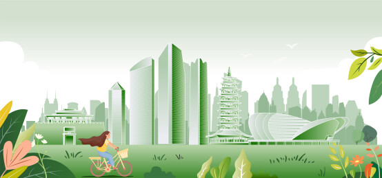 金华地标建筑旅游插画