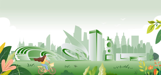 德州地标建筑旅游插画