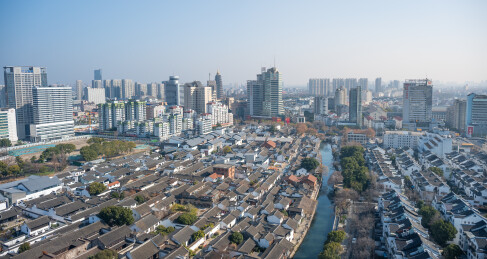 常州青果巷航拍 江南水乡古镇航拍