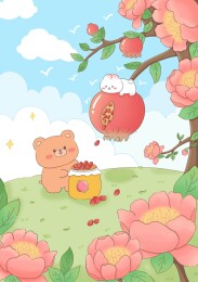 十二月系列五月石榴花