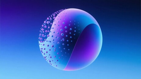 渐变球形抽象插画