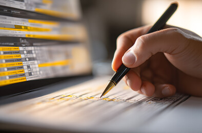 手持笔点击屏幕勾选内容