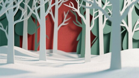 卡通森林插画场景