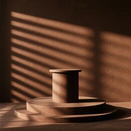 光影中的圆柱体装置