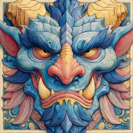 中国风艺术画神兽