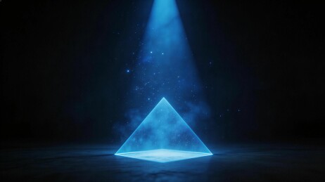 蓝色光影三角魔幻