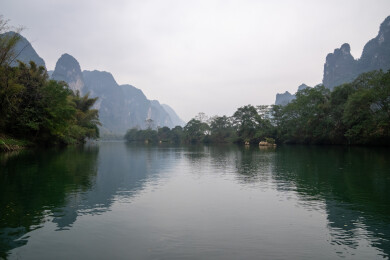 广西崇左大新县打屯侗那屿湾中游风光