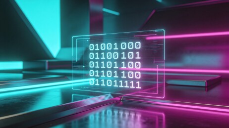 科技感二进制代码光影展示