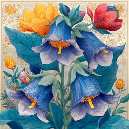 中国风装饰插画铃兰草