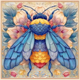 中国风装饰插画蜜蜂