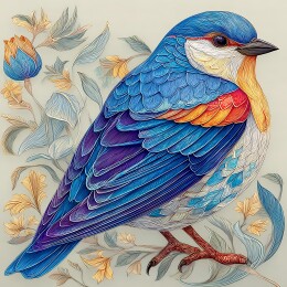 中国风装饰插画鸟