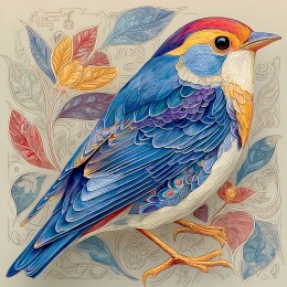 中国风装饰插画鸟