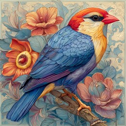 中国风装饰插画鸟