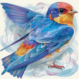 中国风装饰插画鸟