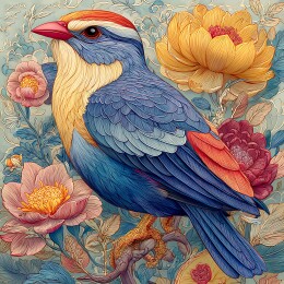 中国风装饰插画鸟