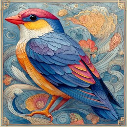 中国风装饰插画鸟