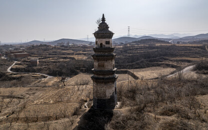 河北省邯郸市武安市南岗村塔航拍