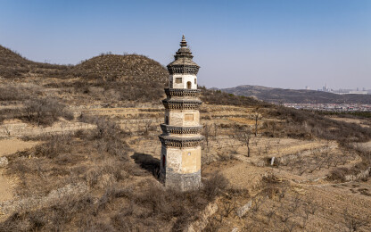 河北省邯郸市武安市南岗村塔航拍