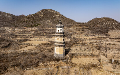 河北省邯郸市武安市南岗村塔航拍