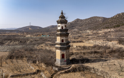 河北省邯郸市武安市南岗村塔航拍