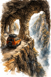挂壁公路穿越深渊