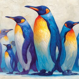 中国风装饰插画企鹅