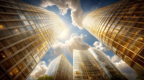 现代建筑内部的几何线条与光影艺术空间