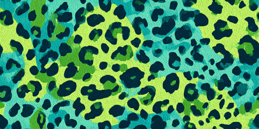 蓝绿时尚豹纹印花图案背景