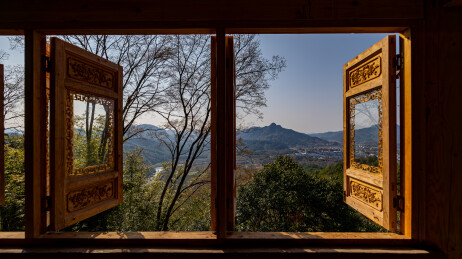 福建省武夷山白云寺窗景